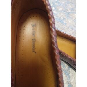Leather Classics Ferdnand Brazil Men'sBrown Leather Loafer braided top edge 10D
